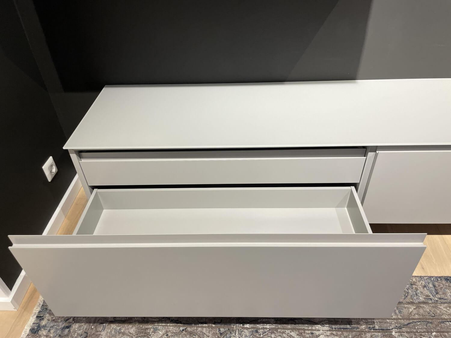 Sudbrock - Wohnwand Cubo Lack Canagrau Mit Eiche Anthrazit Gebeizt - 3
