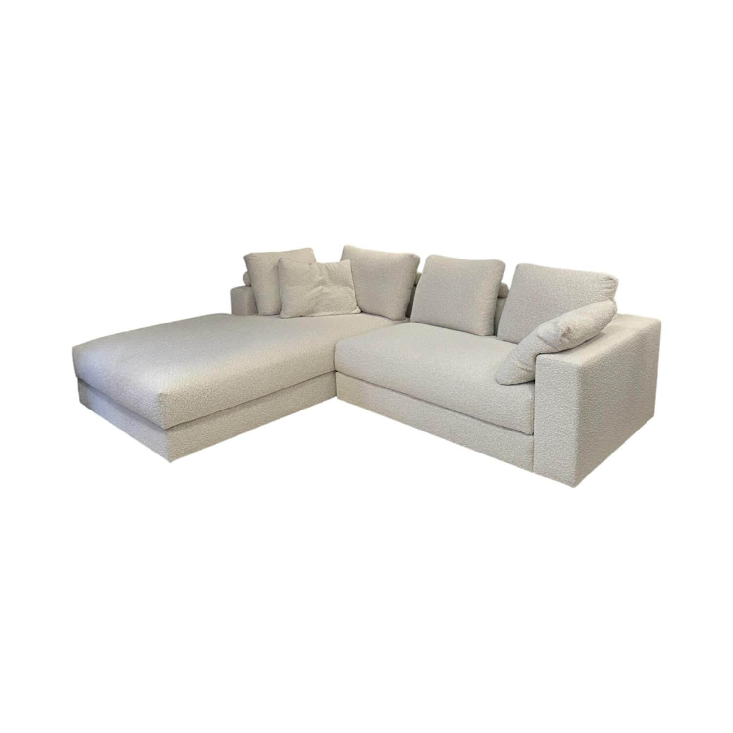 Werther - Ecksofa Timeline Stoff Benu U2353E Pearl Creme Füße Kunststoff Schwarz - 1
