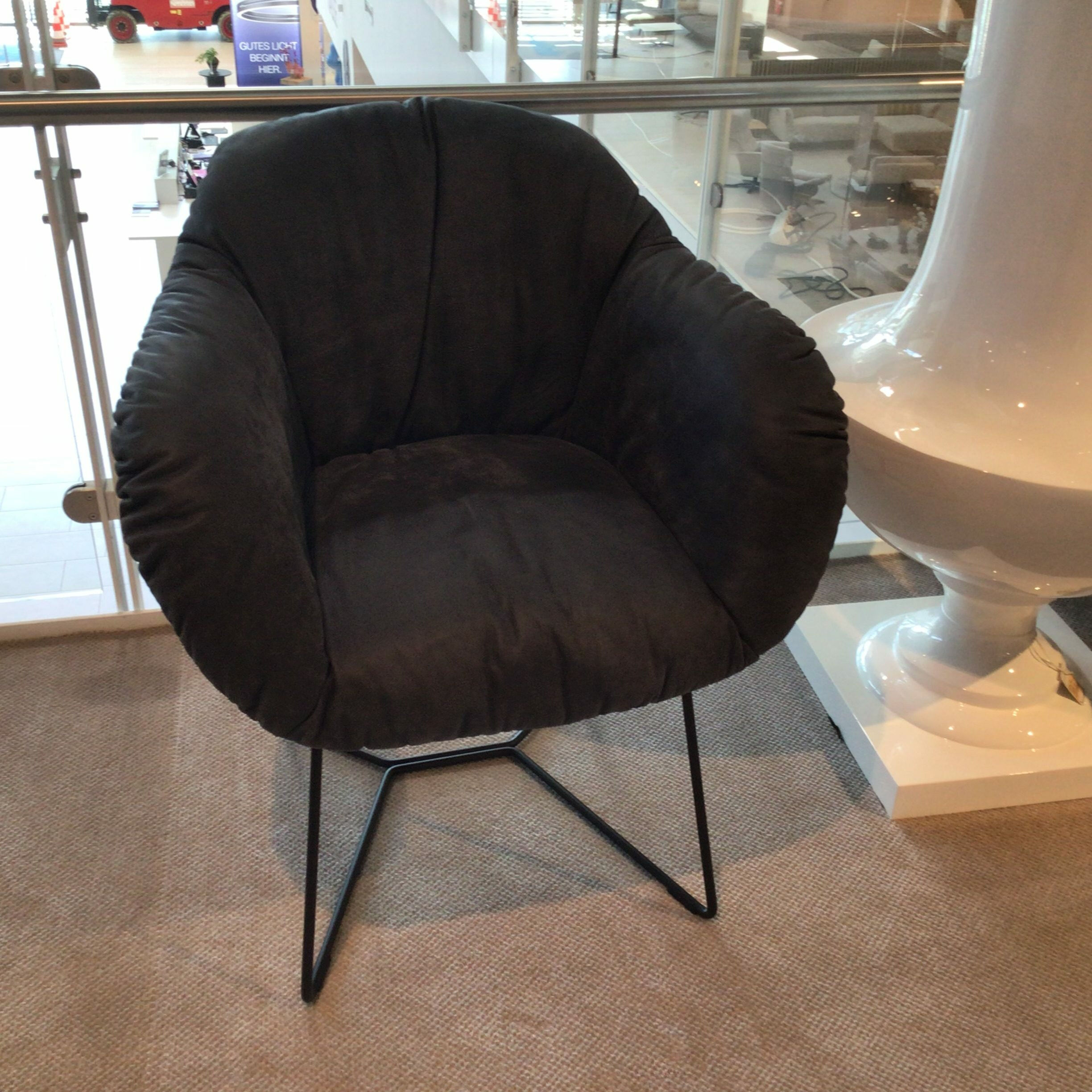 Contur - Sessel Sevano 2538 Leder Mizra B Anthrazit Gestell Metall Schwarz Pulverbeschichtet - 5
