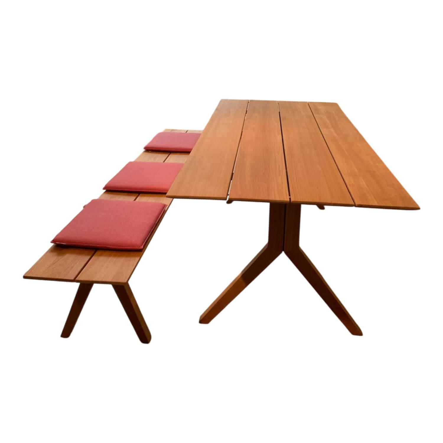 Weishäupl - Tisch Loft Teak Massiv Verleimt mit Bank und Polsterauflagen - 1