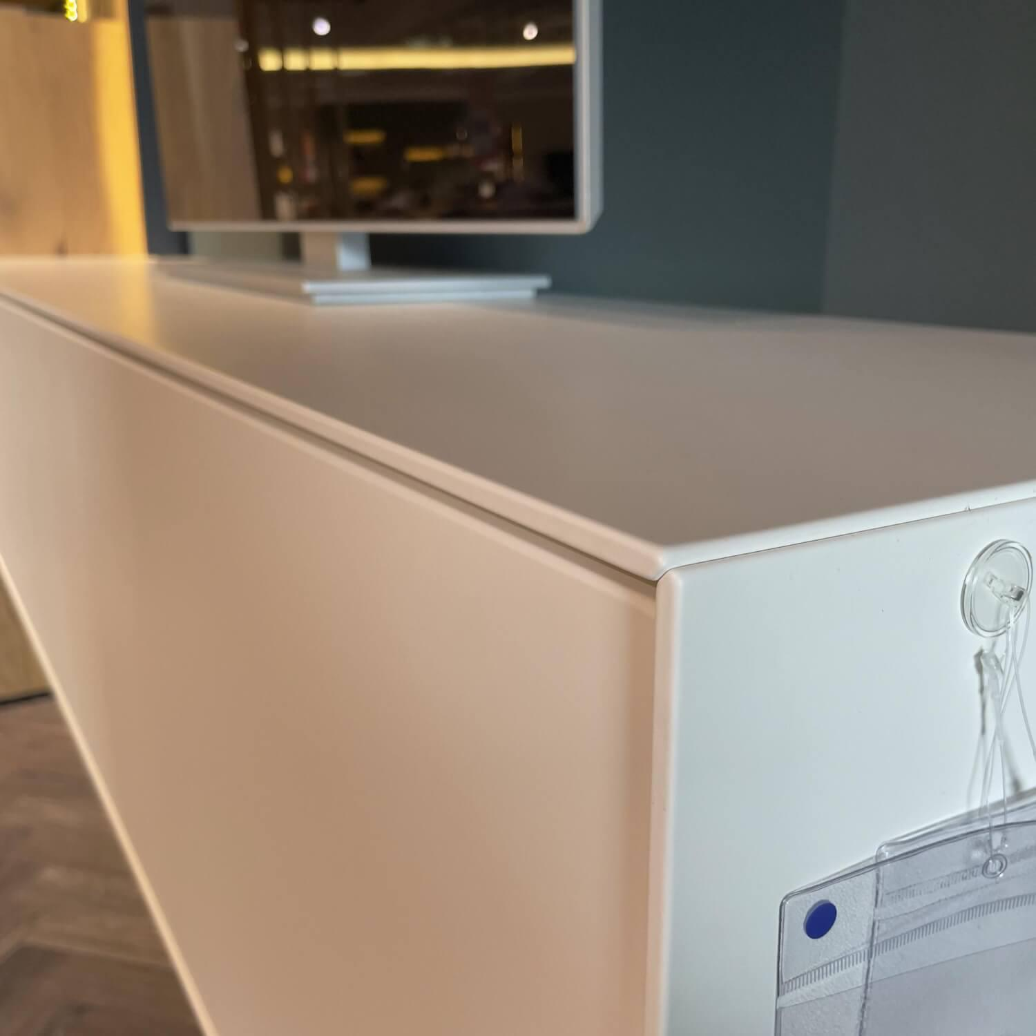 Hartmann - Wall unit Benjo 7720W V20 Kerneiche Umato Sägerau Gebürstet Application Lacquer White With lighting - 8