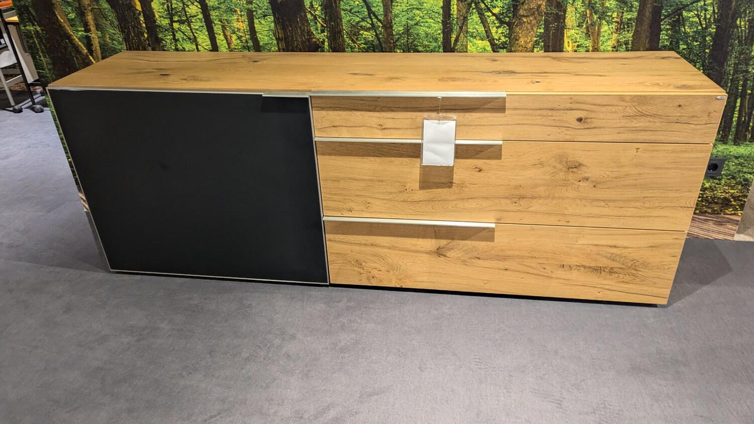 Voglauer - Sideboard V Alpin AS22L A L Eiche Altholz Und Colorglas Anthrazit - 4