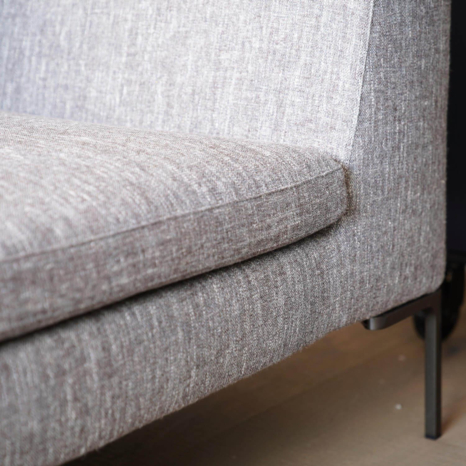 B&B Italia - Sofa Charles CH228 Bezug 2594251 Stoff Lodi Grau Füße 0170M Verchromt Schwarz Lackiert - 3