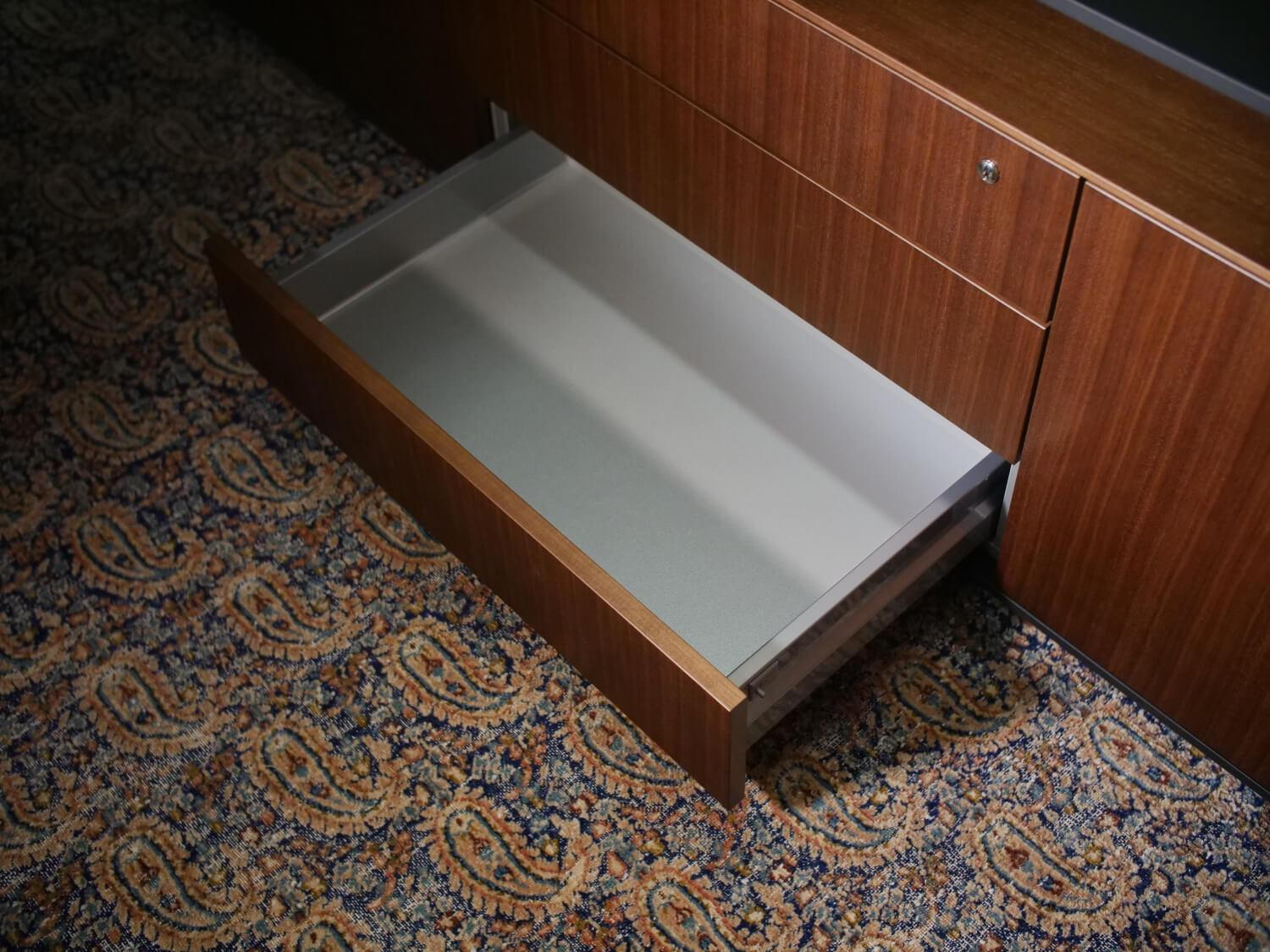 Walter Knoll - Keypiece Communication Desk Nussbaum Höhenverstellbar Mit Leder Ein- Und Auflagen - 10