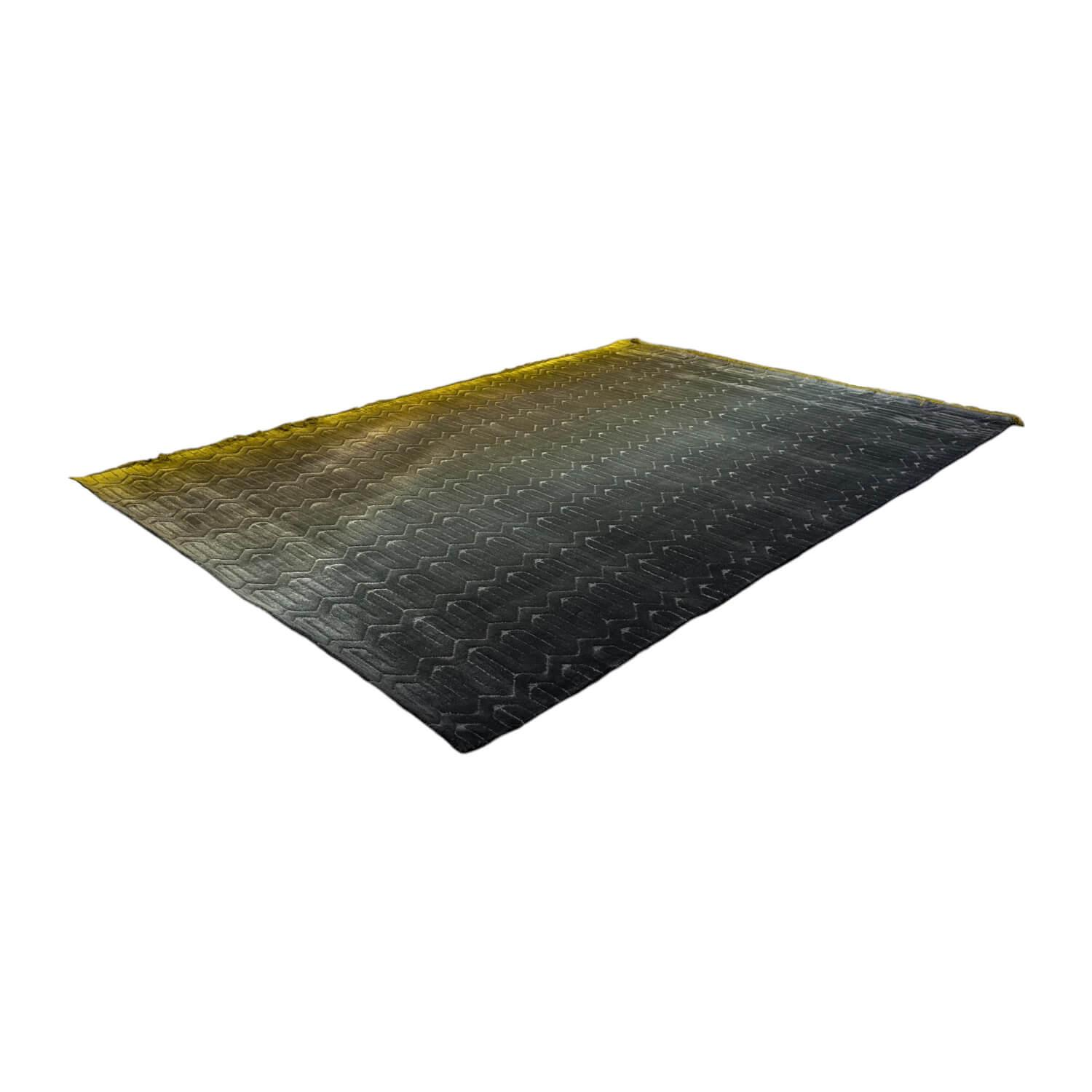 Miinu - Teppich 322x232 ID4690 Special Uncommons Tencel Iguana Gelb Blau - 1