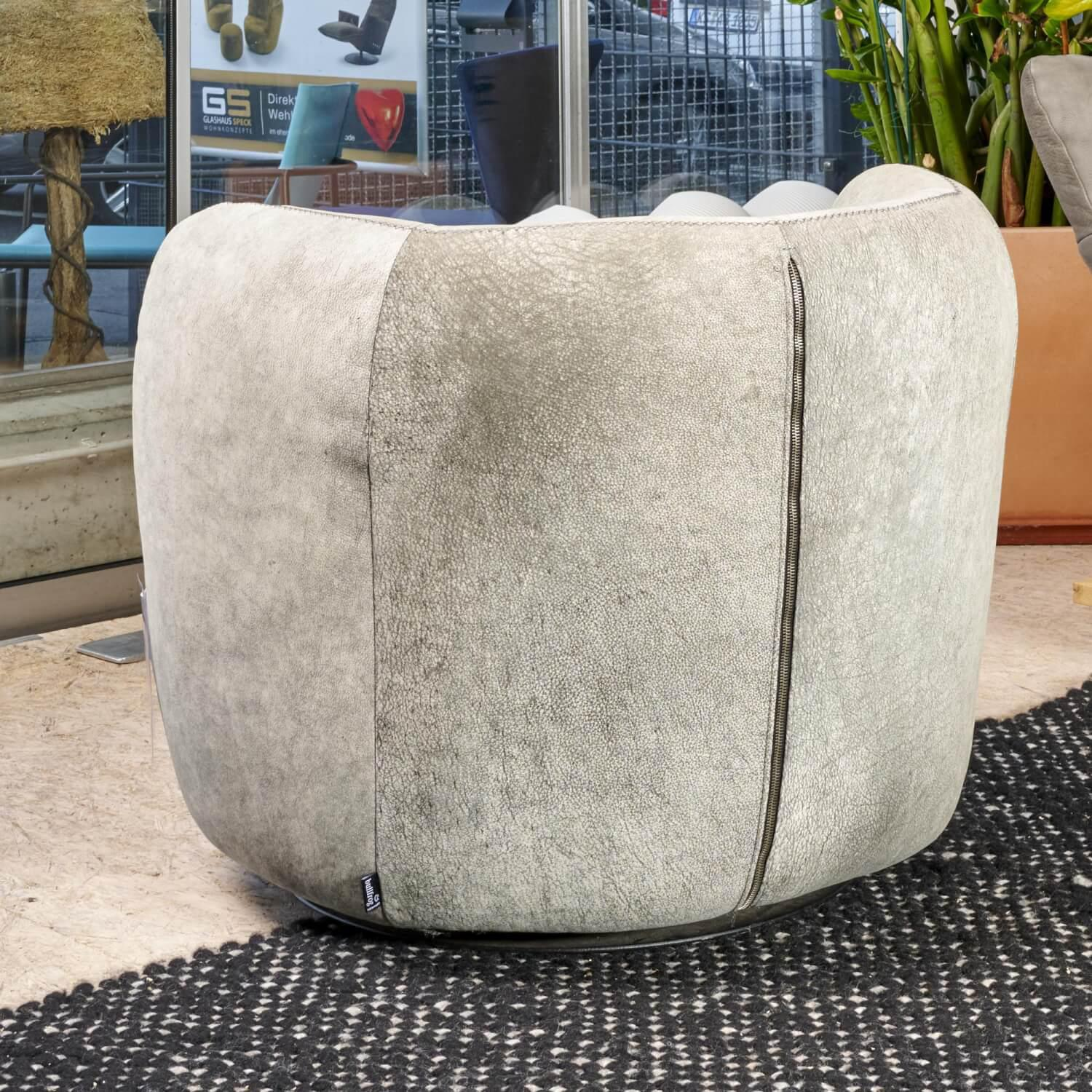 Bullfrog - Sessel Donna Drehbar Bezug Leder Desperado Elefant 2120 63 Grau Mit Schaukelfunktion - 3