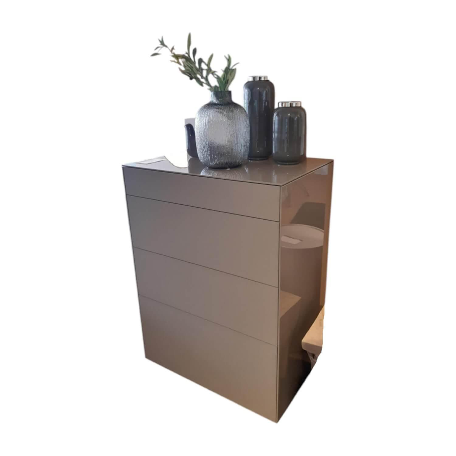 form1 - Kommode Lack Shell Muschelfarben Hochglanz Grau - 1