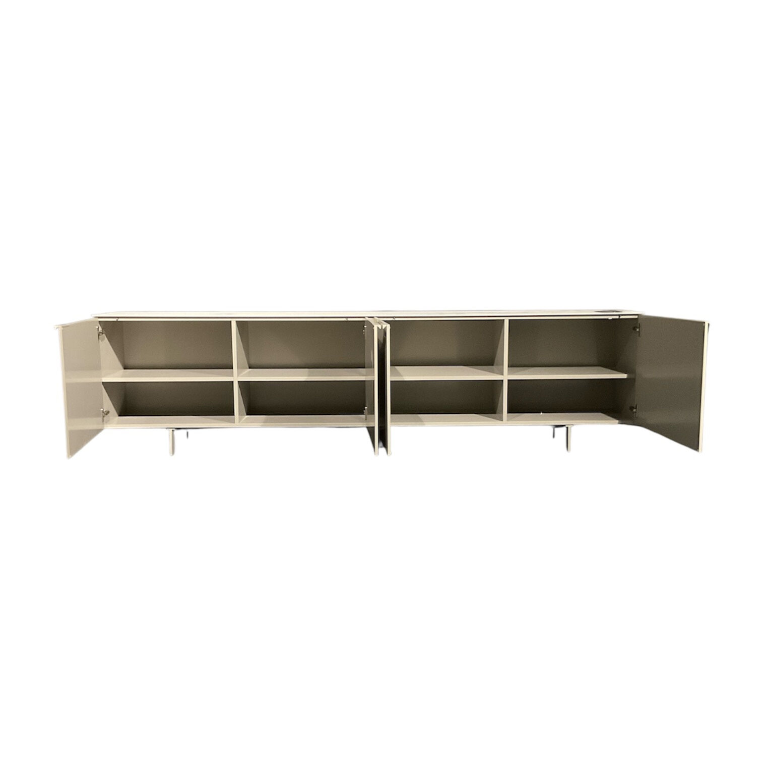 Ligne Roset - Sideboard Everywhere Lack Matt Tongrau Beige Auflageplatte Marmor Beige - 5