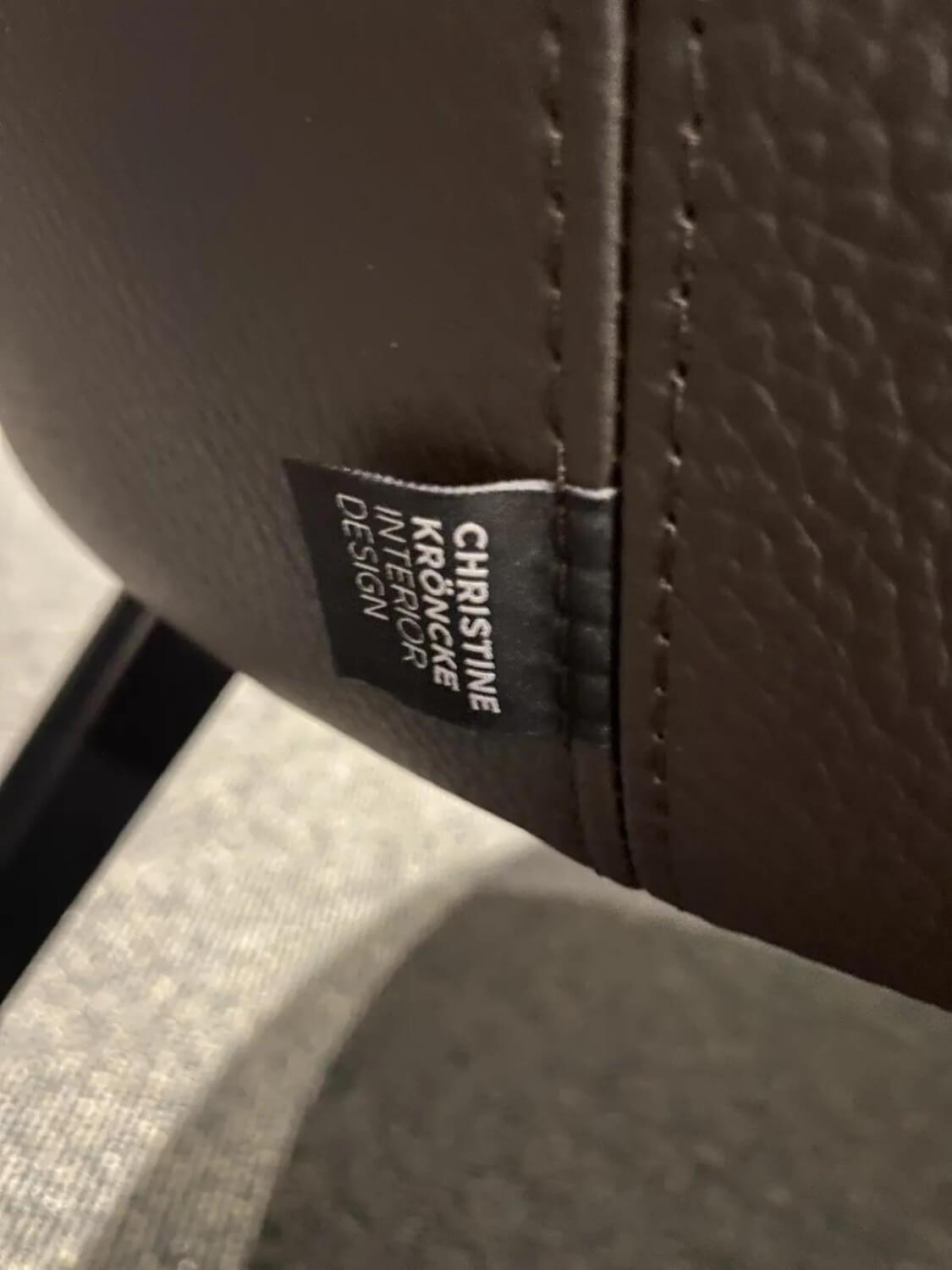 Christine Kröncke - Loungesessel Nona Leder 301 Comfort Marrone Braun Füße Metall Schwarz Pulverbeschichtet - 4