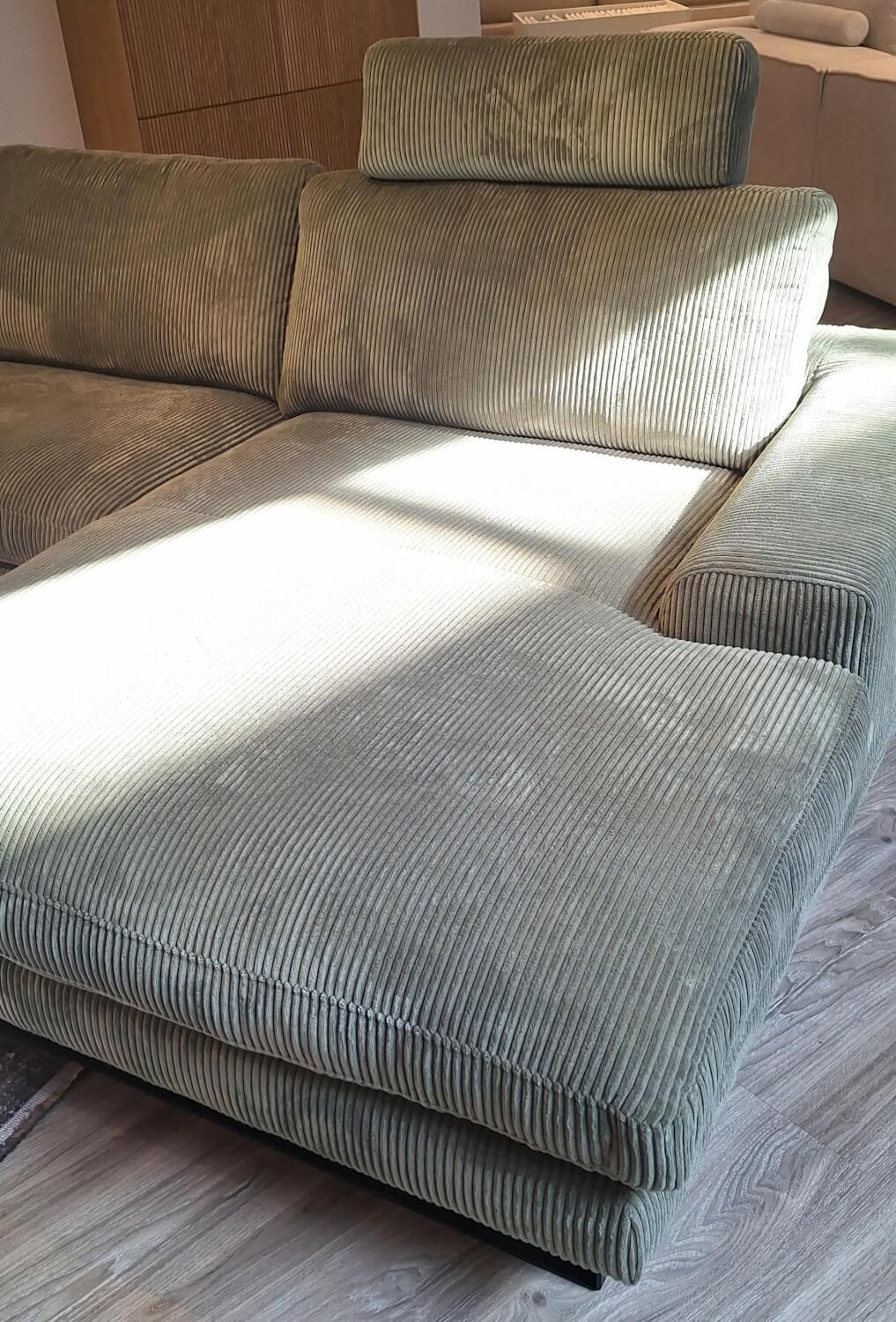 Activineo - Ecksofa Belladonna Stoff 3 Turtle Grün Gestell Schwarz - 10