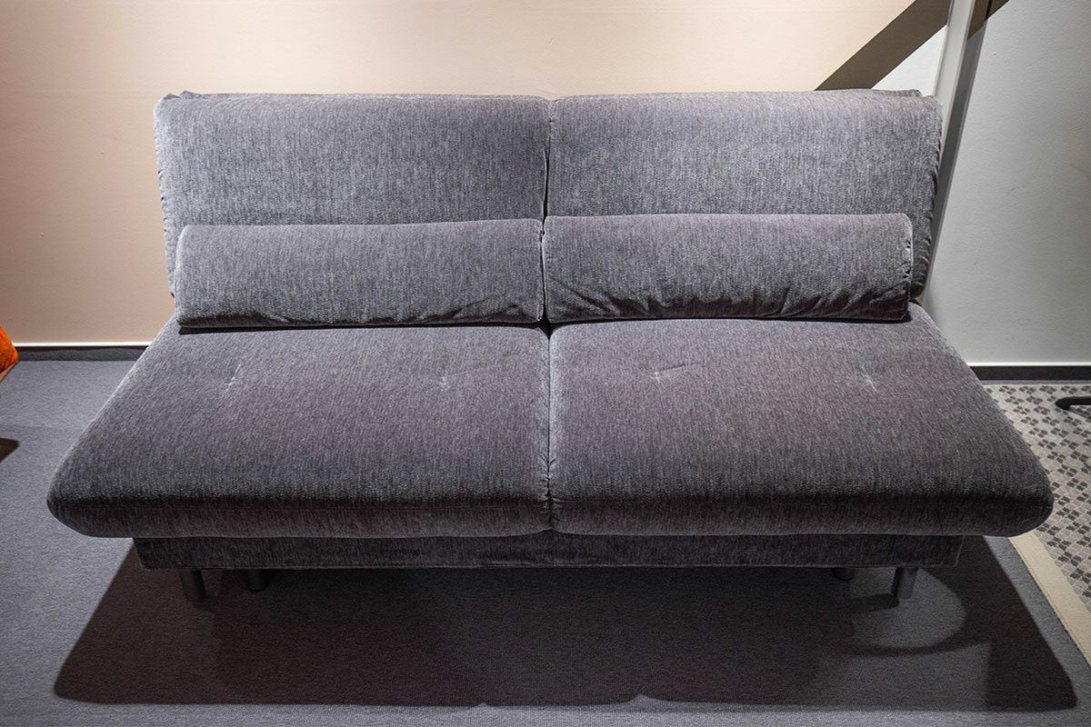 Brühl - Schlafsofa Quint Stoff 2065 0096 Anthrazit Füße Metall Verchromt - 4