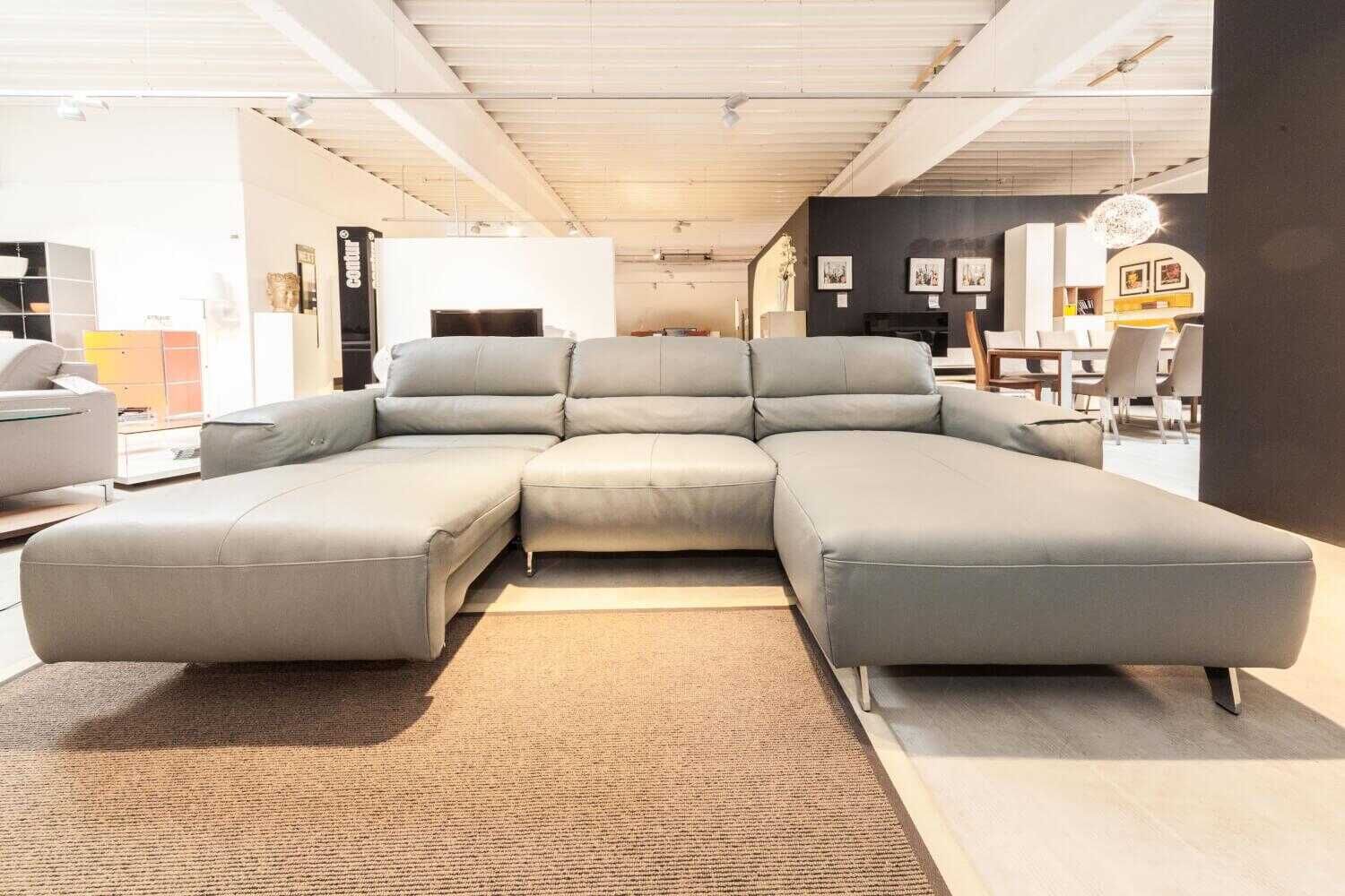 Musterring - Ecksofa MR 628 in Leder Grau - 3