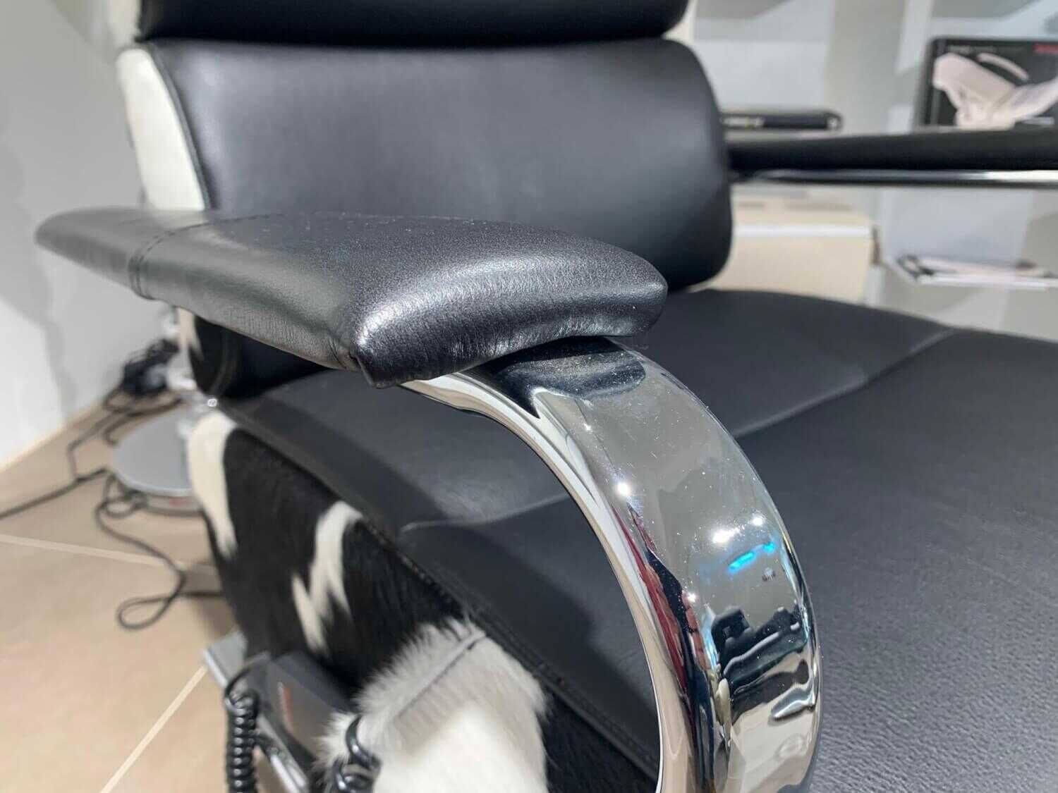 Strässle - Sessel Nico Leder Ambiente 70430 Ecru Gestell Glanzchrom mit elektrischer Verstellung - 5