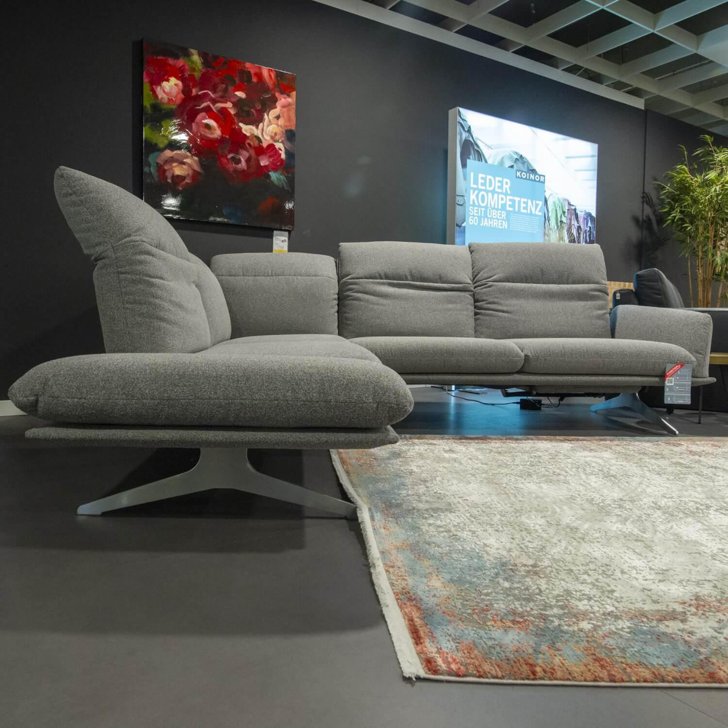 Koinor - Ecksofa Calmo Stoff 13 Educa 93 Sitz Polyschaum M-Kufe Nickel Satiniert - 4