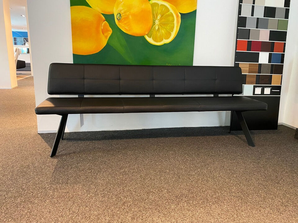 Girsberger - Sitzbank Carim Leder Donna 800 Schwarz Gestell Metall Schwarz Beschichtet - 2