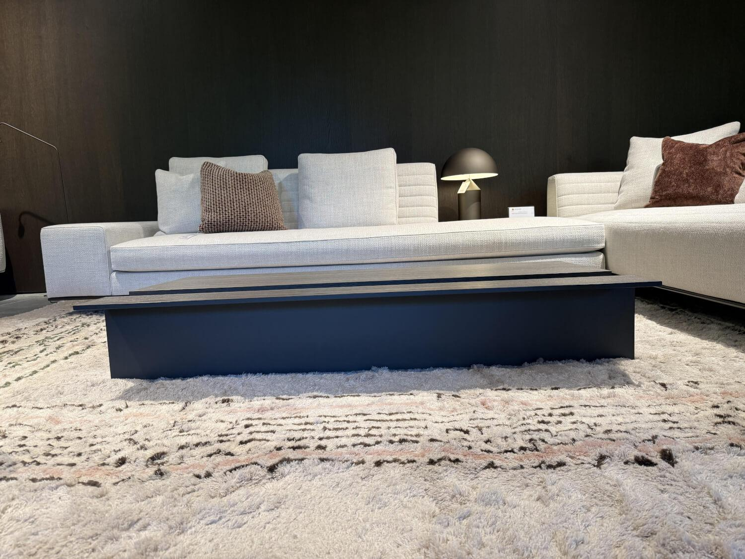 Living Divani - Couchtisch Grek Massivholz Steineiche Holzkohle Gebeizt Gestell Lack Matt - 2