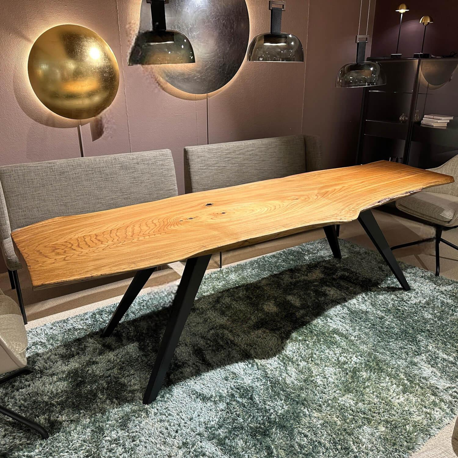 WK Wohnen - Esstisch WK 855 Platte Wildeiche Natur Geölt Gestell Anthrazit Pulverbeschichtet - 7