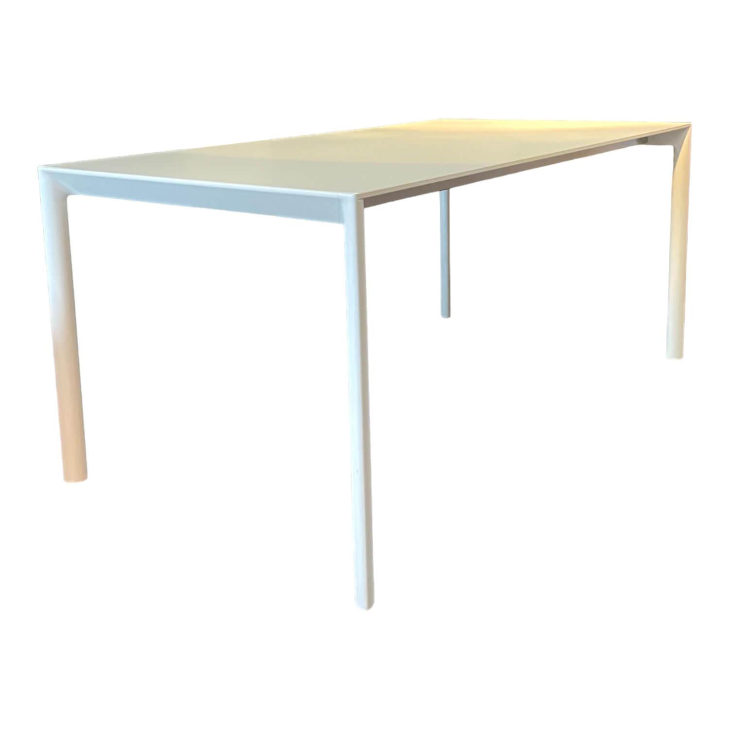 Esstisch Maki Tischplatte Laminiert Fenix Weiß Kos 0032 Beine Aluminium Weiß Lackiert
