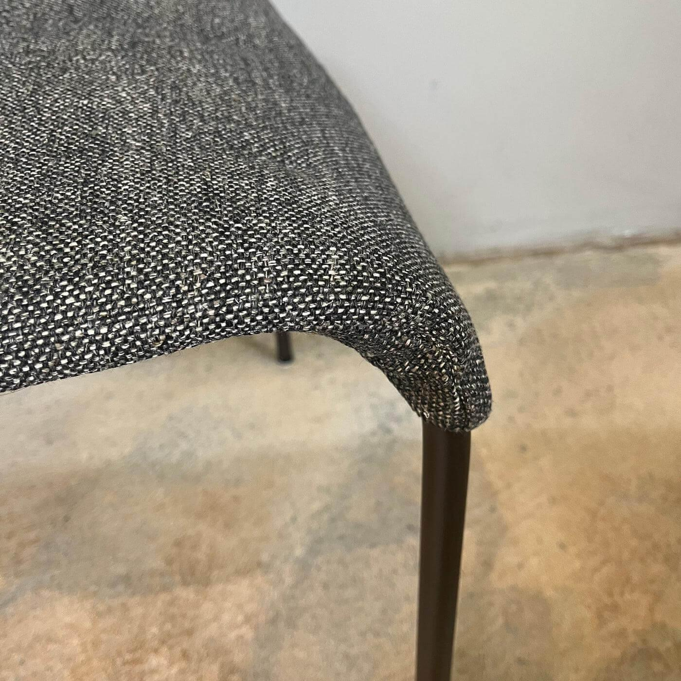 Walter Knoll - 4er Set Stuhl Liz 1311 Stoff Togba Lava Grau Gestell Bronze Schwarz Matt Pulverbeschichtet Mit Kunststoffgleitern - 10