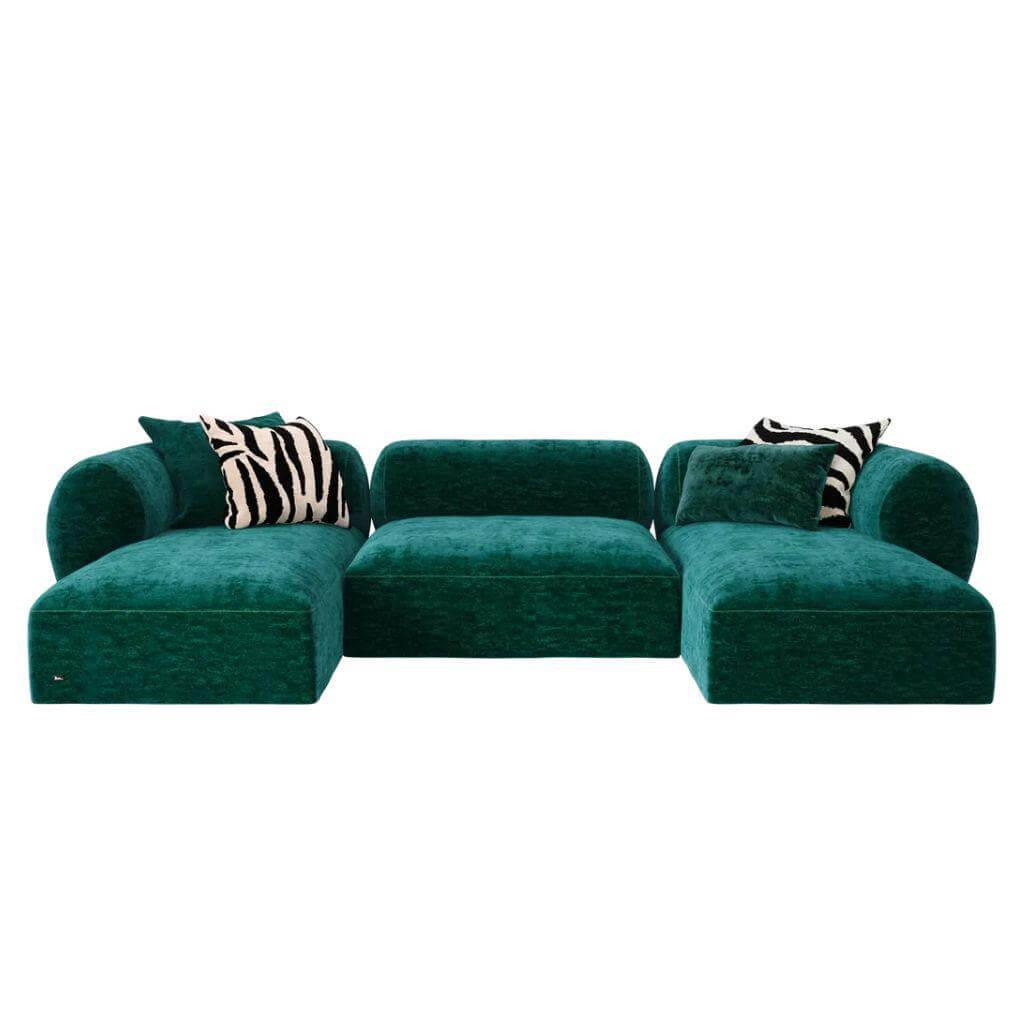 Bretz - Sofa Modulares Sofasystem Tharuun TDAli-U-TDAre 100 Stoff 67 7137 Emerald Grün - 1