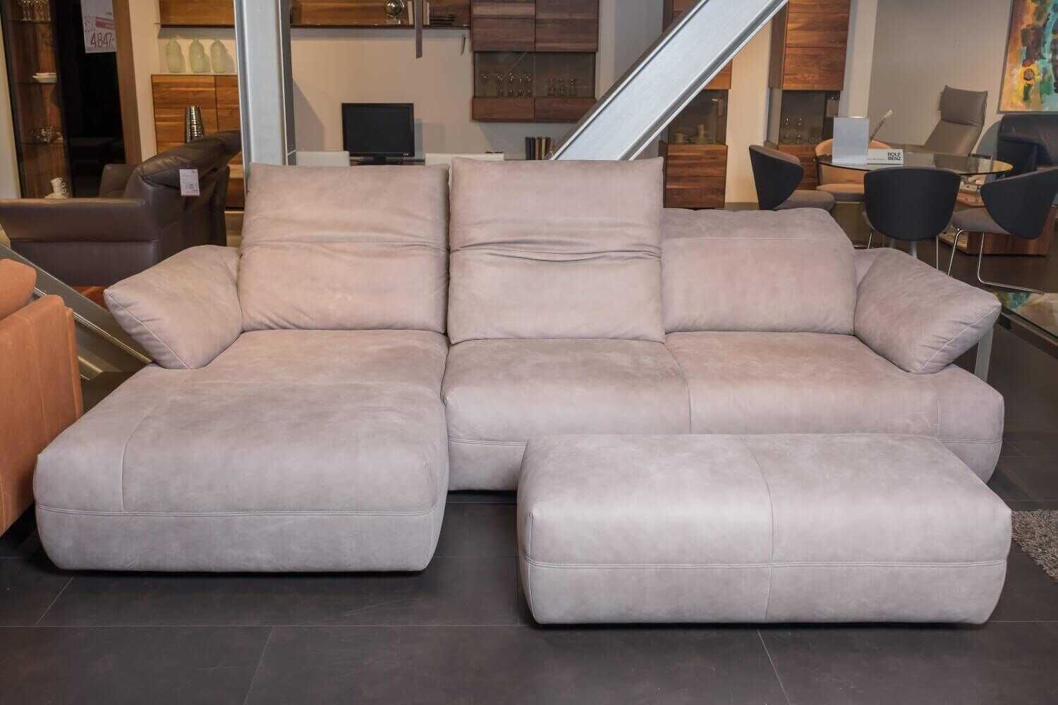 Koinor - Ecksofa Avivo Leder Grau Relaxfunktion - 1