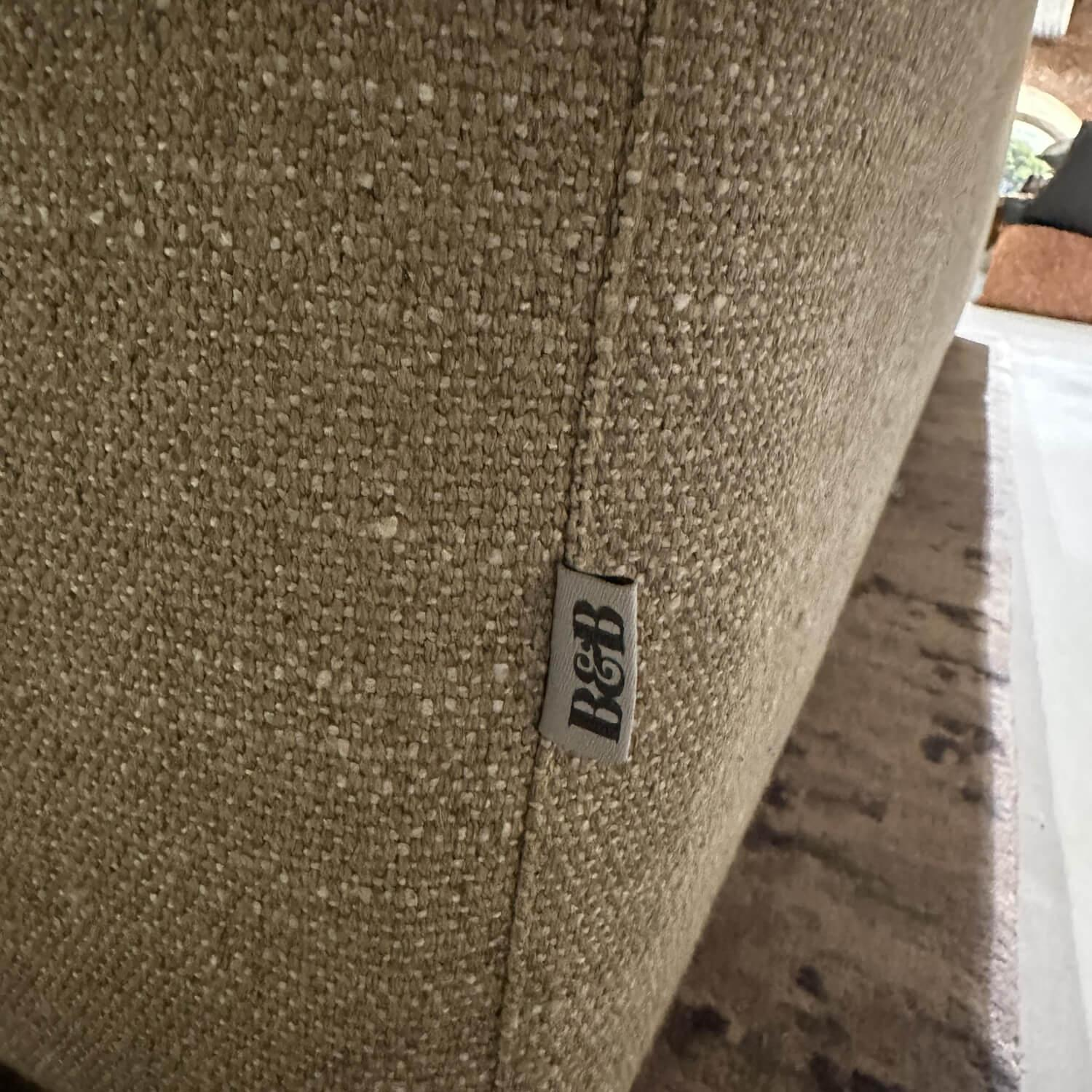 B&B Italia - Ecksofa Michel Club Stoff Sapri Beola Super 2480112 Grau Gestell Nickel Bronzefarben Mit Rückenkissen - 12