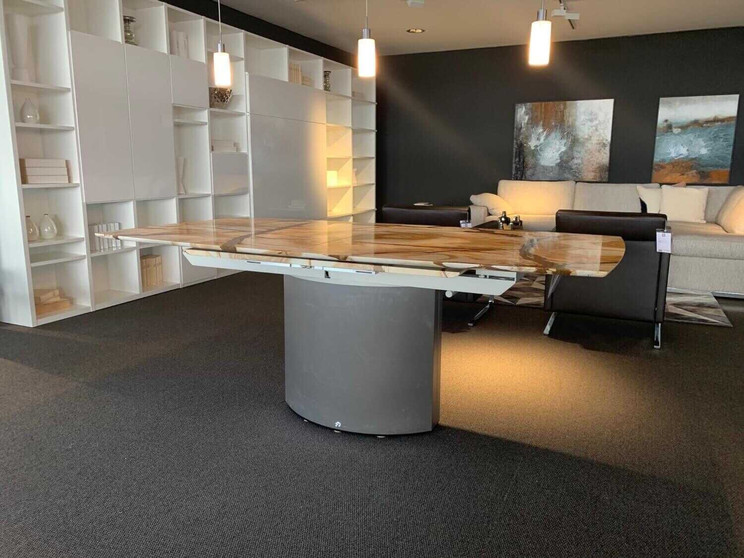 Draenert - Esstisch Adler Stonewood Poliert mit Hebemechanik Gestell Matt Geschliffen - 2