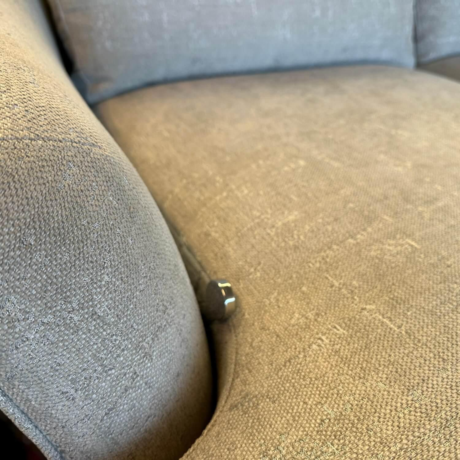 Bielefelder Werkstätten - Sofa Saloni Stoff Prato BW1728-181 Beige Füße Holz Braun - 5