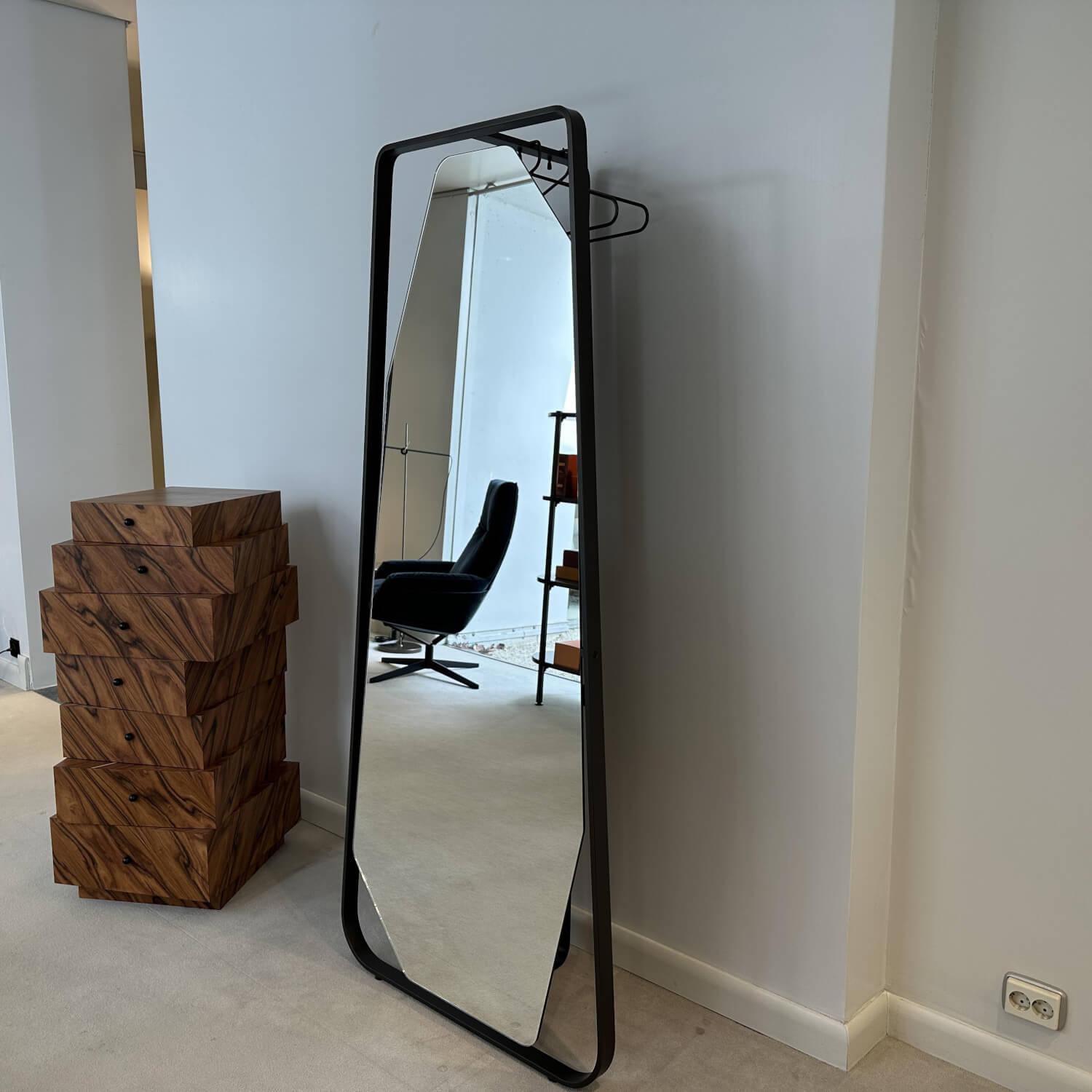 Bielefelder Werkstätten - Standspiegel Jacky Bronze Matt Spiegel Klar mit 2 Kleiderbügeln - 6