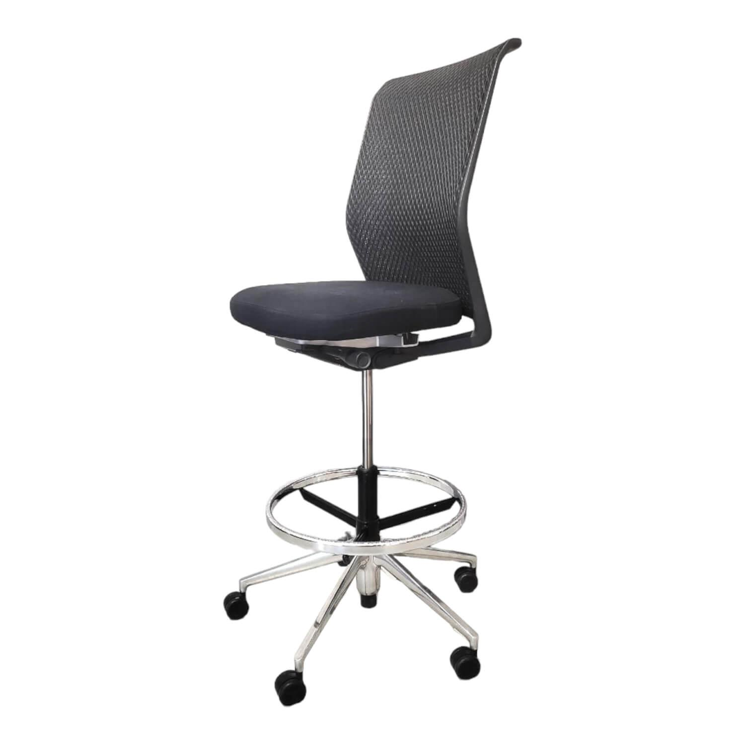 Vitra - Bürostuhl Id Mesh Bezug Sitz Plano Nero Schwarz Rücken Diamond Mesh Nero F30 Schwarz Gestell Edelstahl Mit Rollen Schwarz - 1