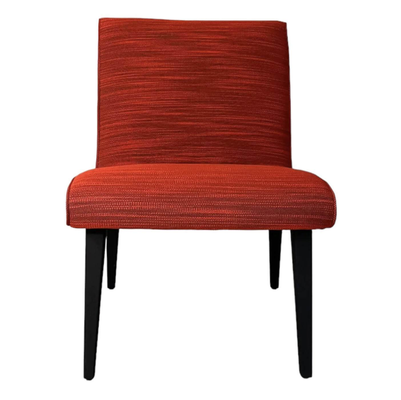 Sessel Vostra Wood 67-10 Walter Knoll Stoff Lila Farbe Rot Gestell Massivholz Eiche