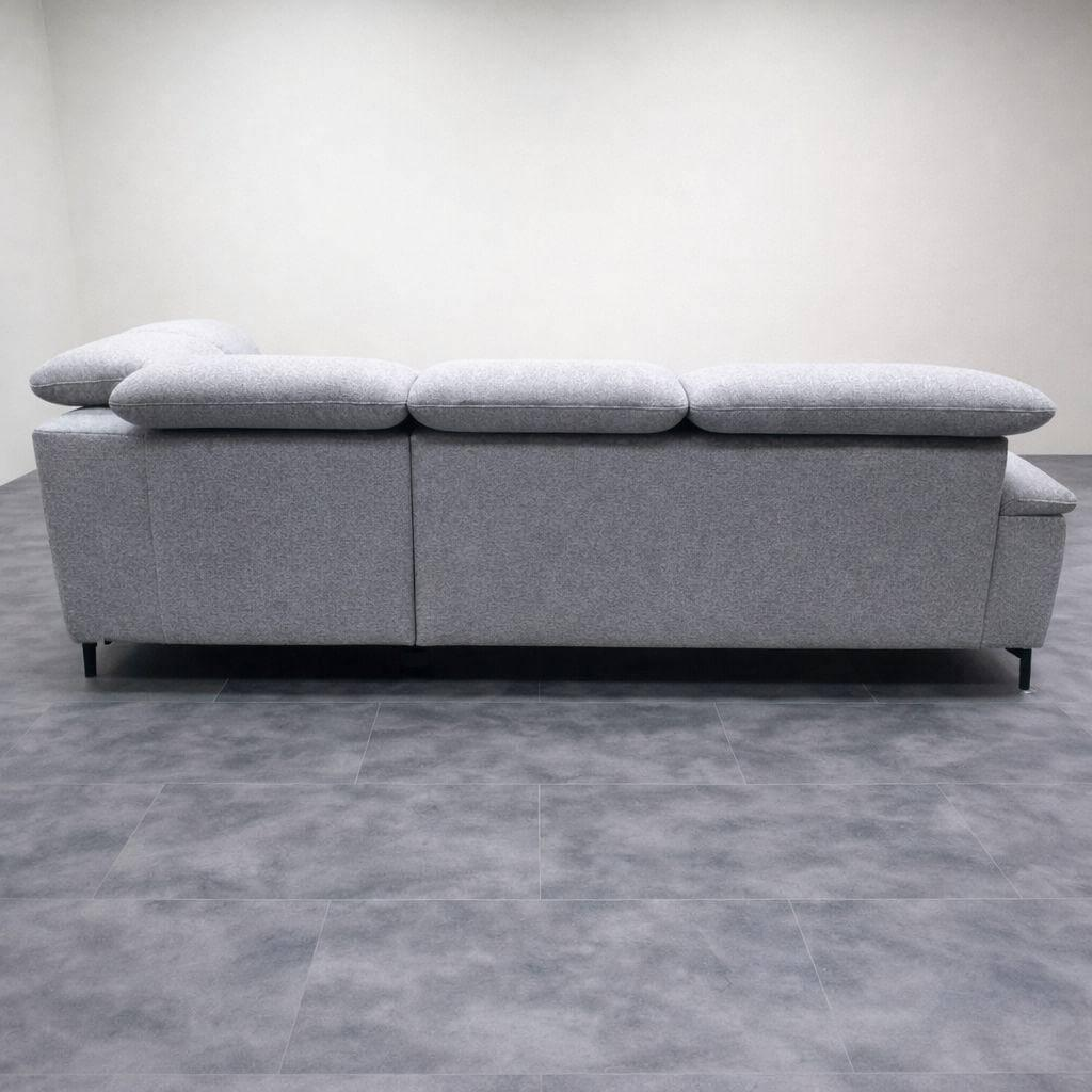 himolla - Ecksofa 2,5-Sitzig 1590 Stoff 10Bahama Ashgrey Grau Kopfteil Manuell Verstellbar Gestell Metall Pulverbeschichtet Anthrazit - 2