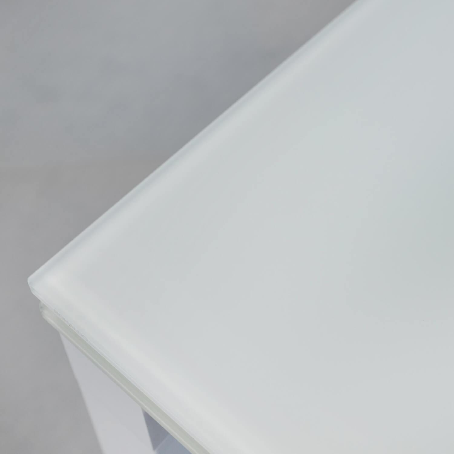 Essgruppe Tisch Chat Lack Weiß Glas Weiß Ausziehbar mit 4 Stühlen Weiß