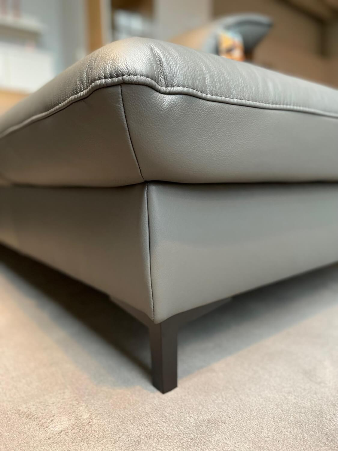 Polinova - Ecksofa Davos Leder L100 Torro Grau mit Relaxfunktion - 3