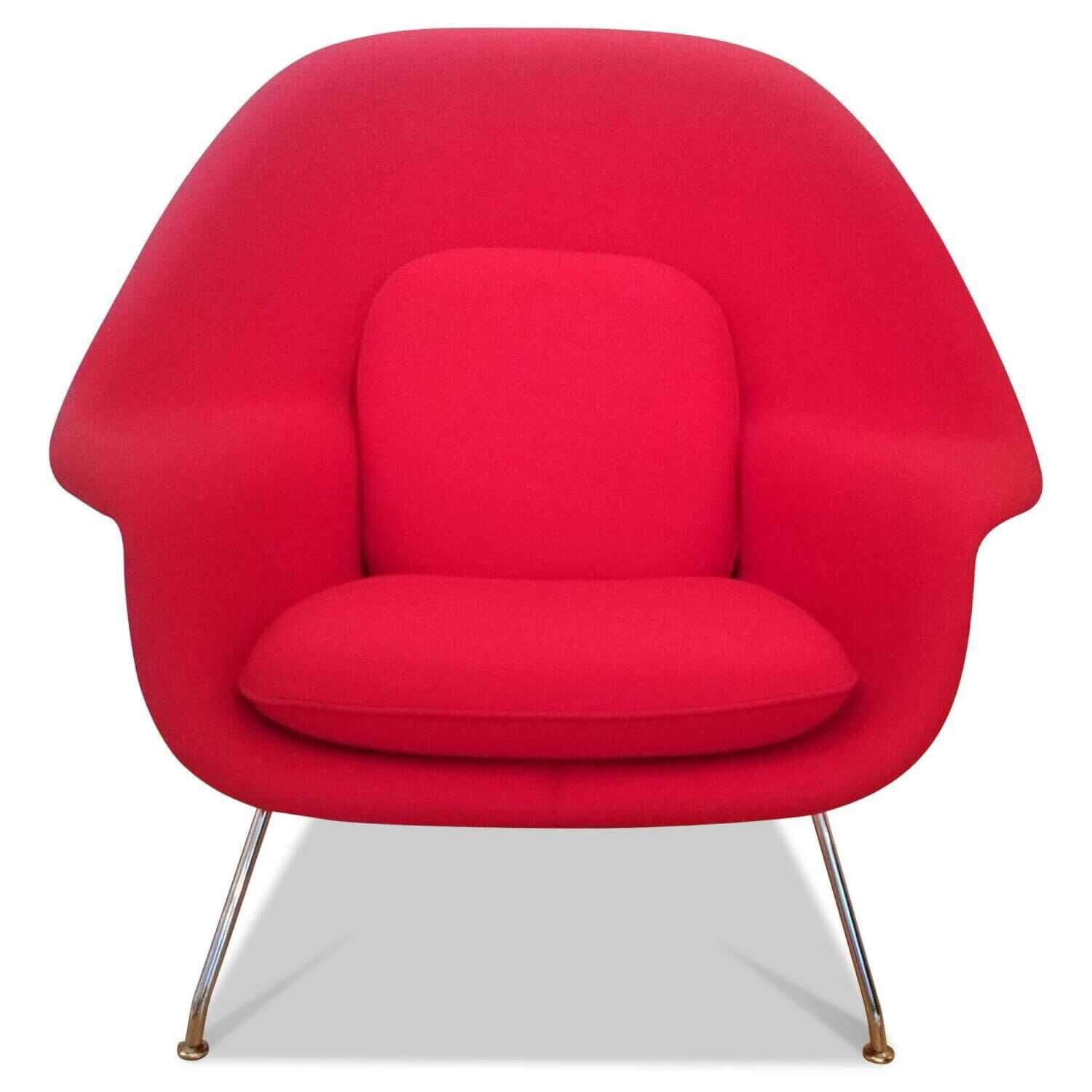 Saarinen-Sessel Womb Chair Stoff S Divina Medium Rot