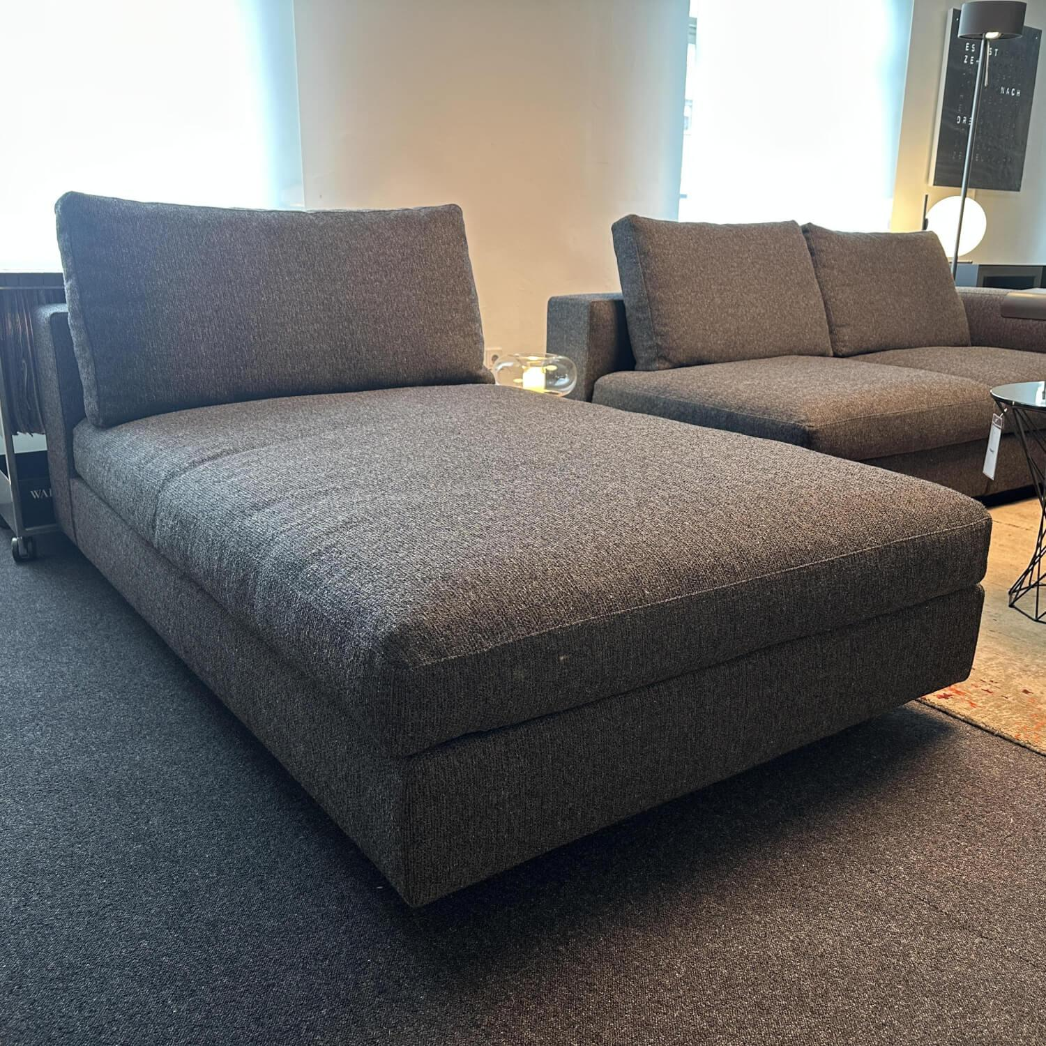 Walter Knoll - Ecksofa Living Landscape Stoff Kvadrat Savanna 0192 Schwarz Sockel Buche Schwarz Lackiert Mit Kunststoffgleitern - 3