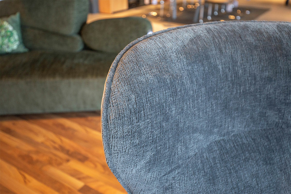 Jori - Relaxsessel Daydreamer Außen Leder Nubuk Grau Innen Stoff Mumble Grau - 3