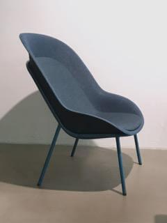 DeVorm - Sessel Nook Lounge Chair Schale Filz Blau Gestell Stahl Pulverbeschichtet Schwarz - 4