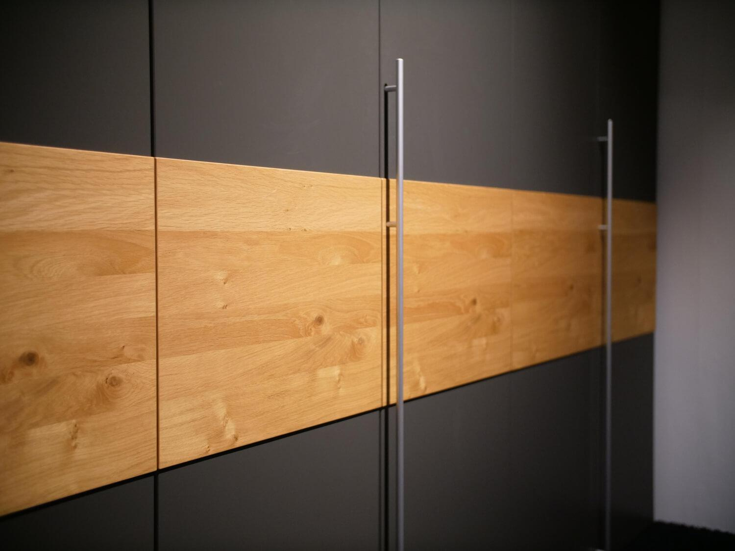 Hülsta - Kleiderschrank Mit Drehtüren Multi Forma II Lack Grau Eiche - 3