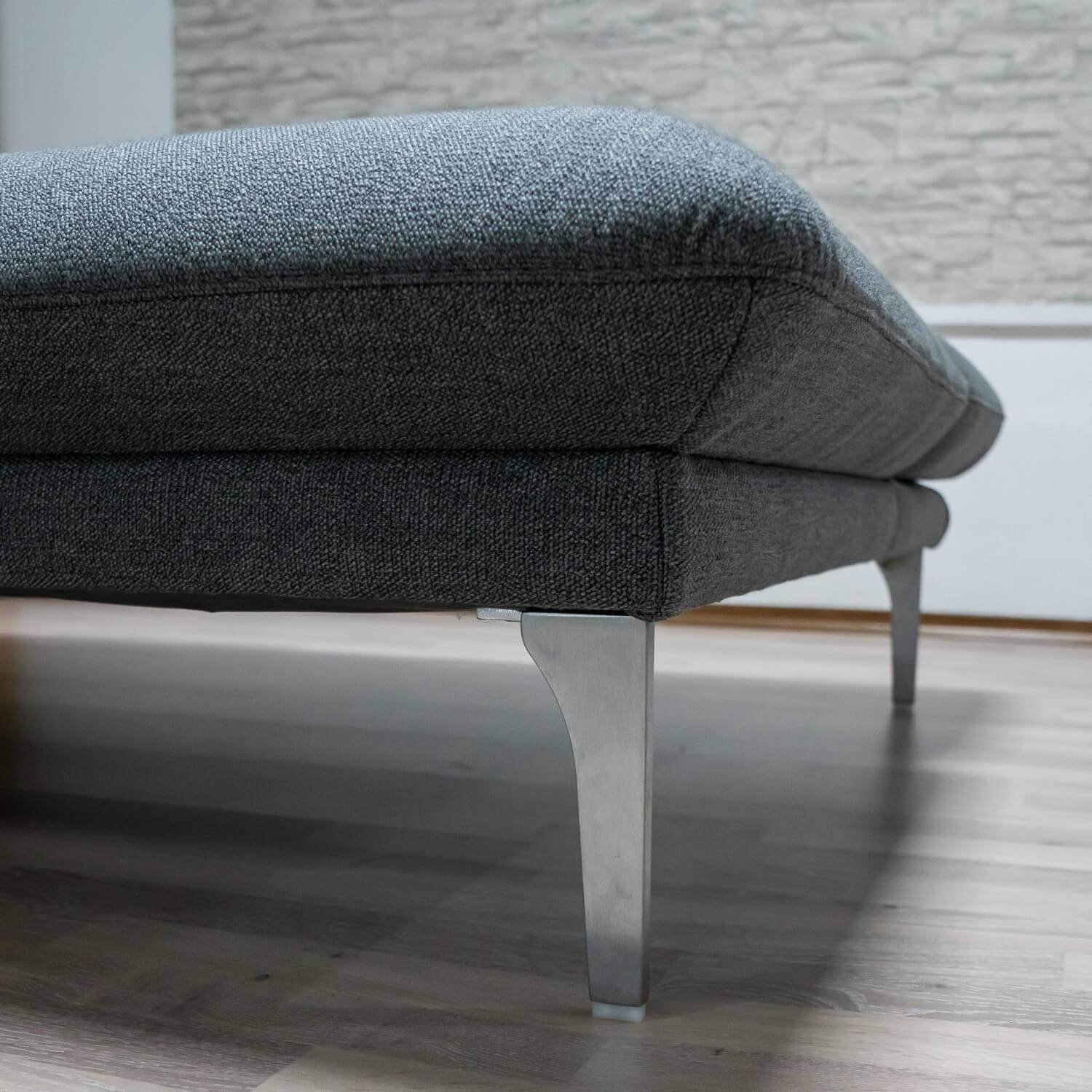 himolla - Ecksofa Promotion 1809 Stoff Q2 Fashion Magma Seitenteile Mit Akzent W-Eiche 681 Füße Metall Gebürstet - 4