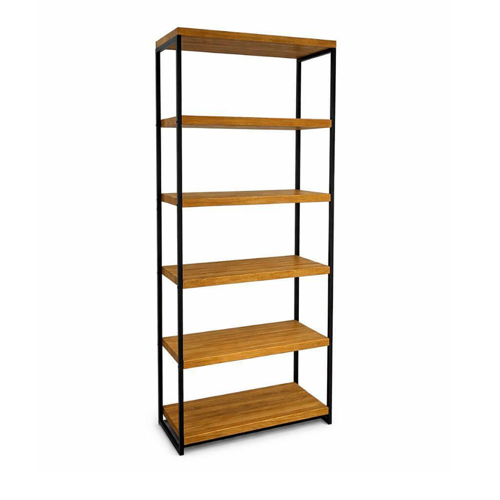 Natura - Regal Farmingdale Oberfläche Holz Eiche Gestell Metall Schwarz - 1