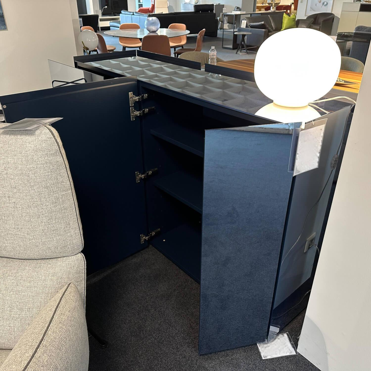 Interlübke - Sideboard Jorel Reflect O71 Indigospiegel Lack M83 Navy Blau Mit Abdeckplatte - 5