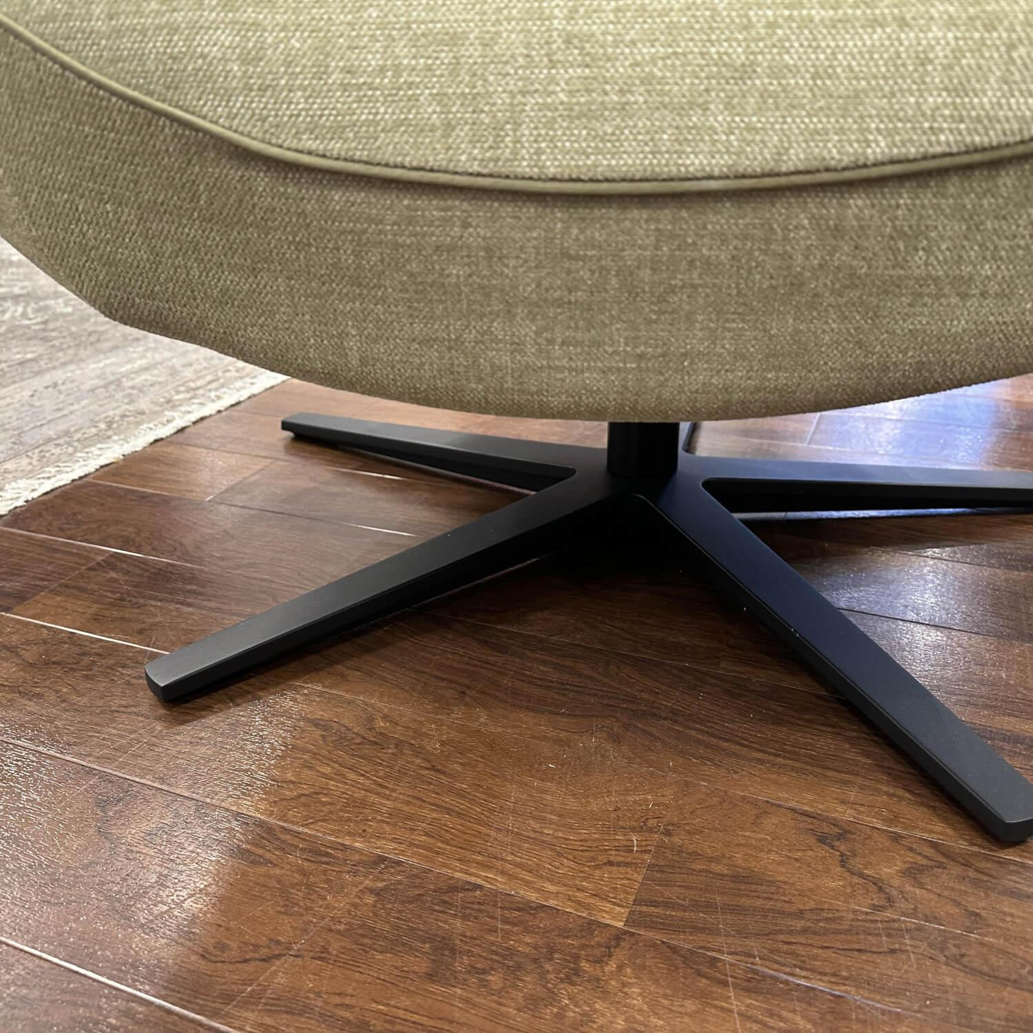 Rom - Sessel Rico Stoff Escana Sage Grün Gestell Metall P694 Schwarz - 5