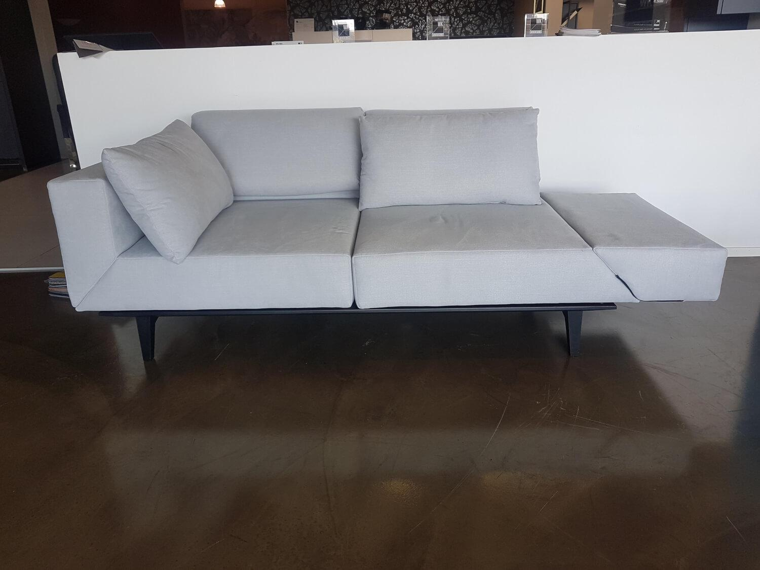 Franz Fertig - Sofa Jill fabric E Cape 60 Lightgrey Grey with adjustment function - 2