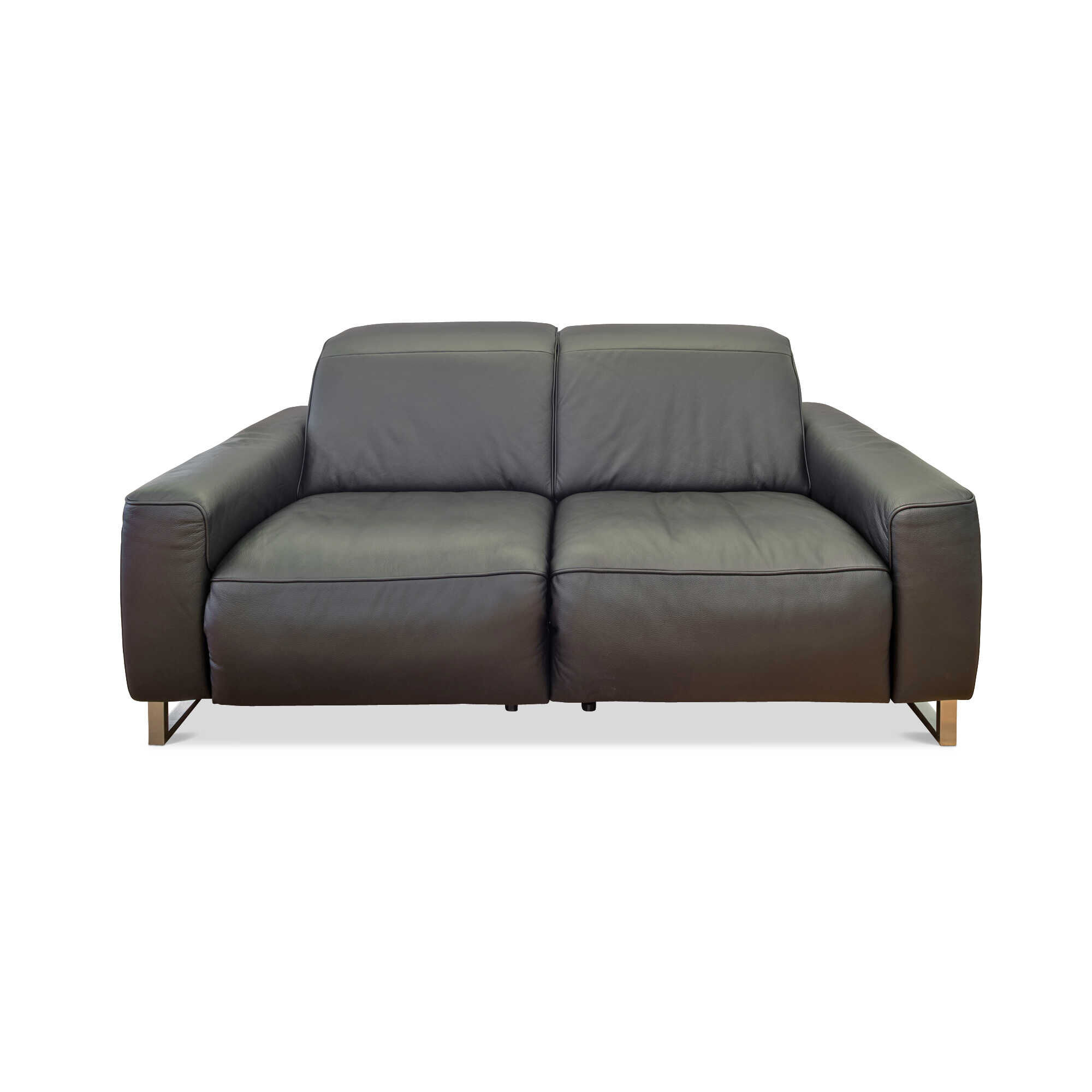 Musterring - Sofa MR 6070 Leder Schwarz Füße Edelstahl Relaxfunktion - 1