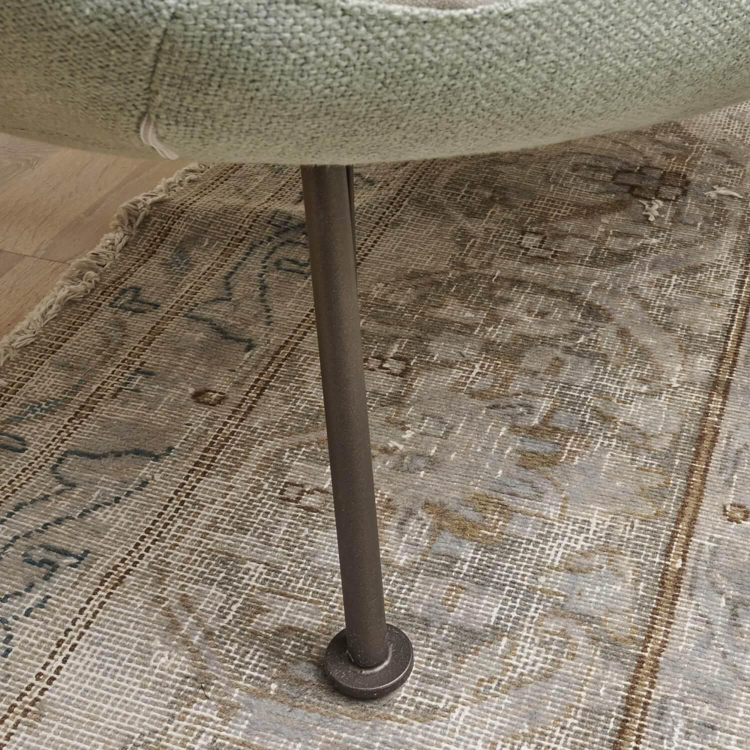 COR - Sessel Jalis Lounge Stoff 8305 Mintgrün Grün Grau Drahtgestell F01 Schwarzbraun Inklusive Hocker - 10