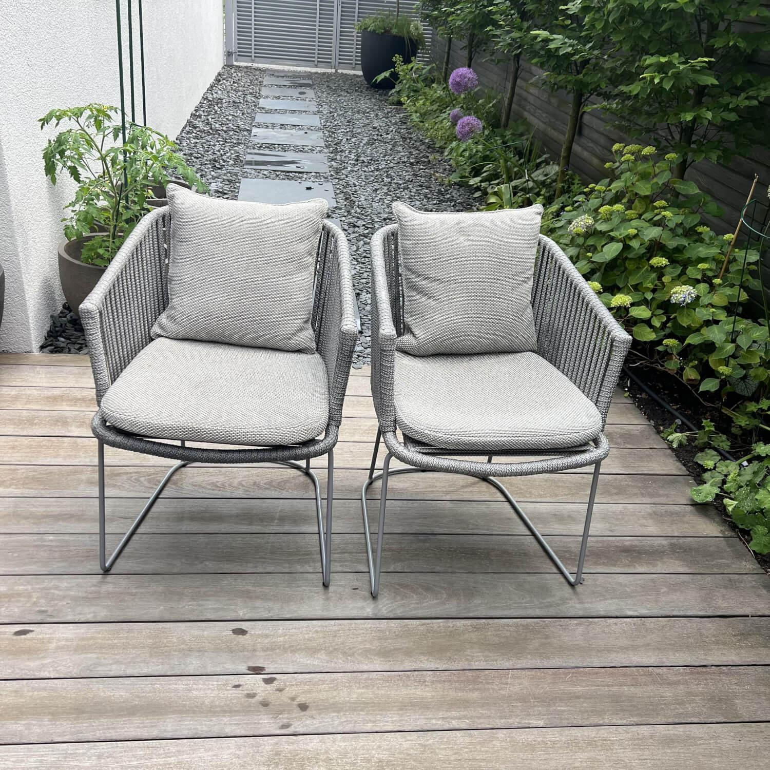 Cane Line - 2er-Set Kufenstuhl Moments Soft Rope Focus Light Grey Grau Gestell Aluminium Grau - 6