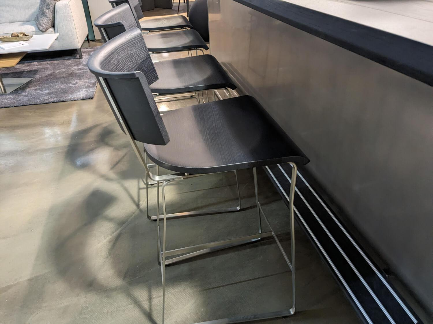 Arclinea - 4er-Set Barhocker Olimpia Sitz Eiche Grau - 3