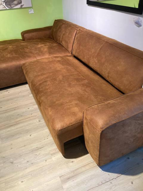 Natura - Ecksofa Denver Stoff Mikrofaser Bull 09 Camel Braun mit Sitzvorzug - 5