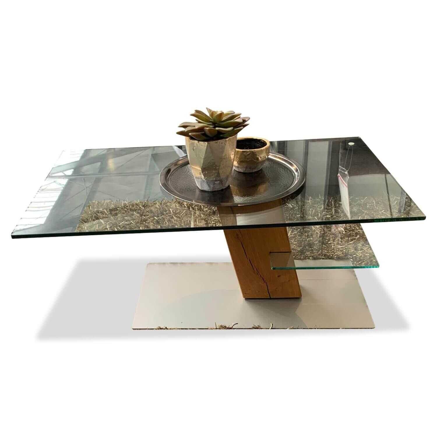 Vierhaus - Couchtisch 5687 Weix Glas Wildeiche - 1